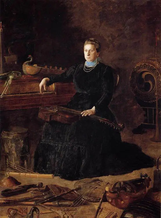 Música anticuada (Retrato de Sarah Sagehorn Frishmuth) - Thomas Eakins