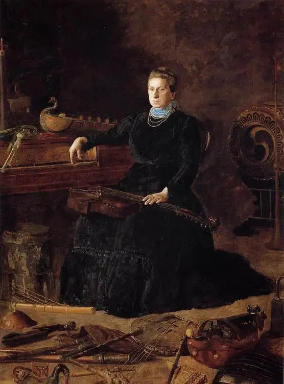 Música anticuada (Retrato de Sarah Sagehorn Frishmuth) - Thomas Eakins