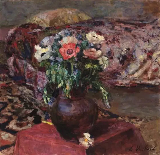Miosotis y anémonas - Édouard Vuillard