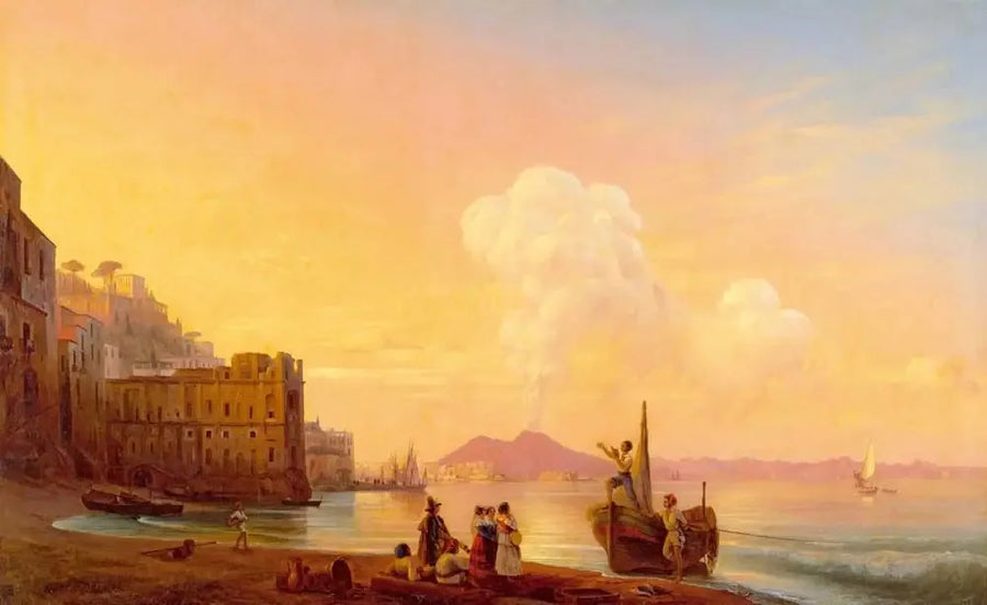 Nápoles con un poeta entre los pescadores - Iván Aïvazovski