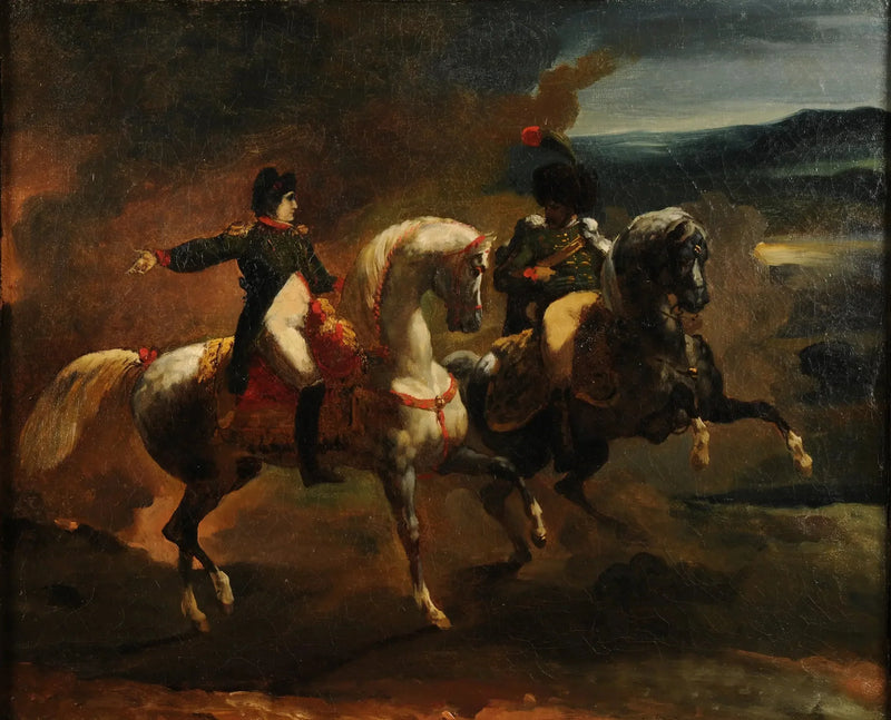 Napoleón dando una orden a un oficial superior de los Guías - Théodore Géricault