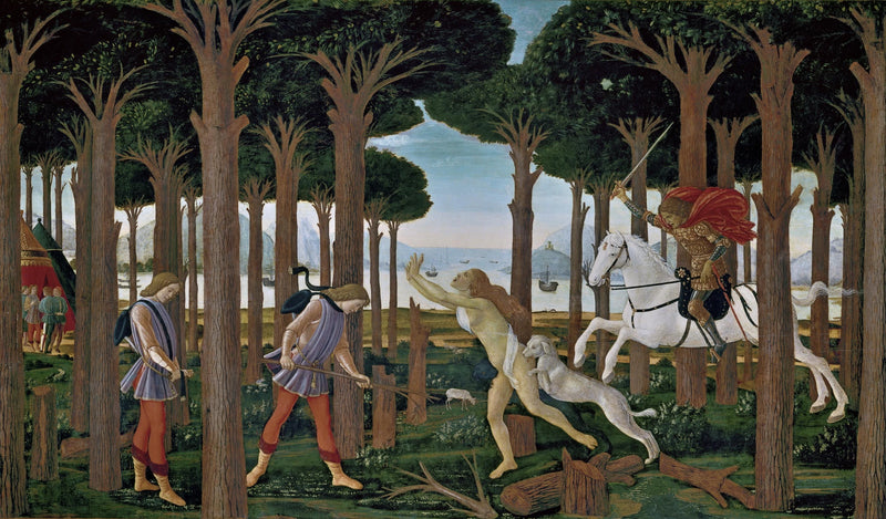 La Historia de Nastagio degli Onesti - Sandro Botticelli
