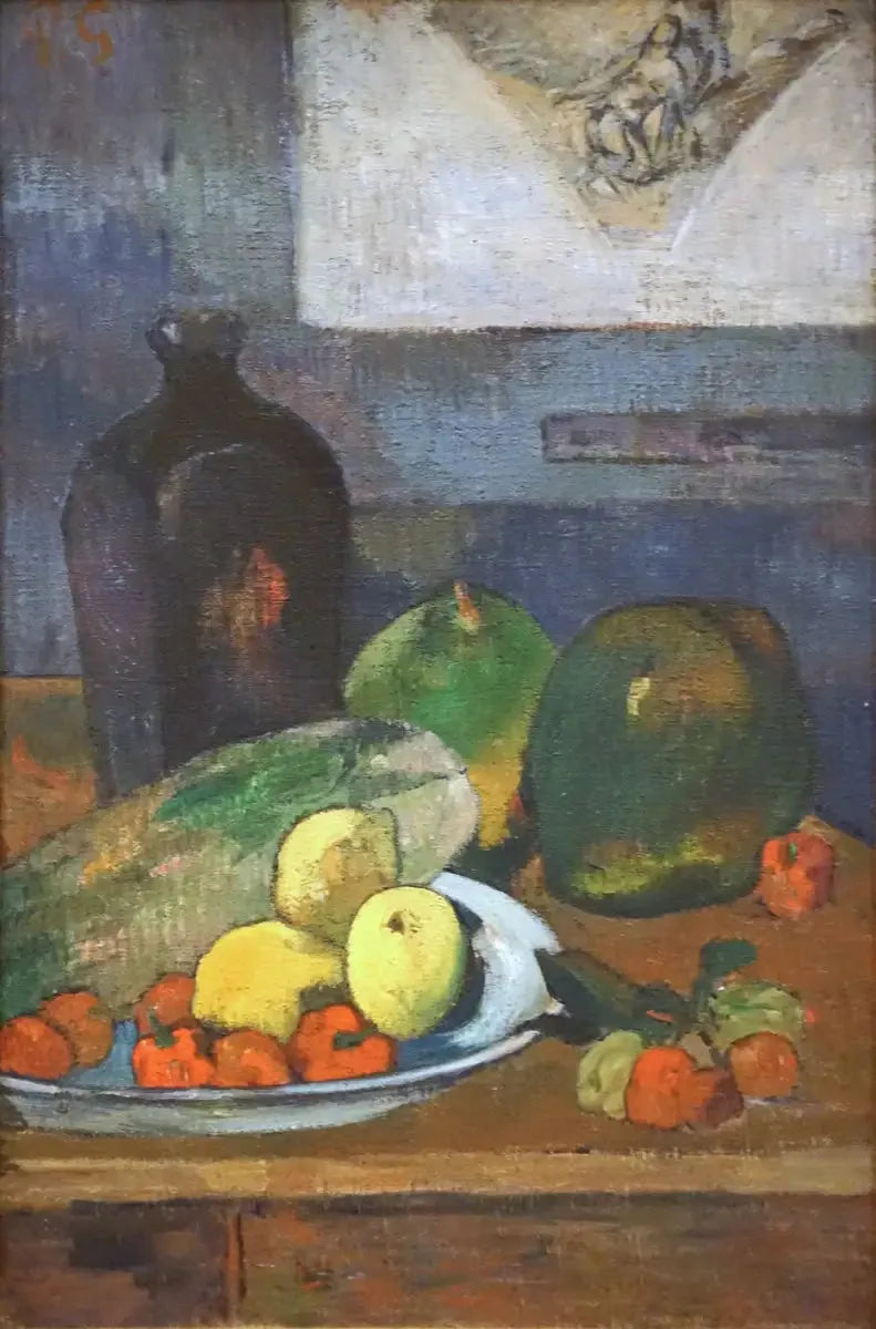 Bodegón con esbozo de Delacroix - Paul Gauguin