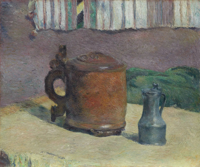 Naturaleza muerta con jarra de barro y taza de hierro - Paul Gauguin