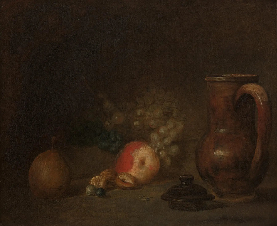 Naturaleza muerta con jarra de barro - Jean Simeón Chardin