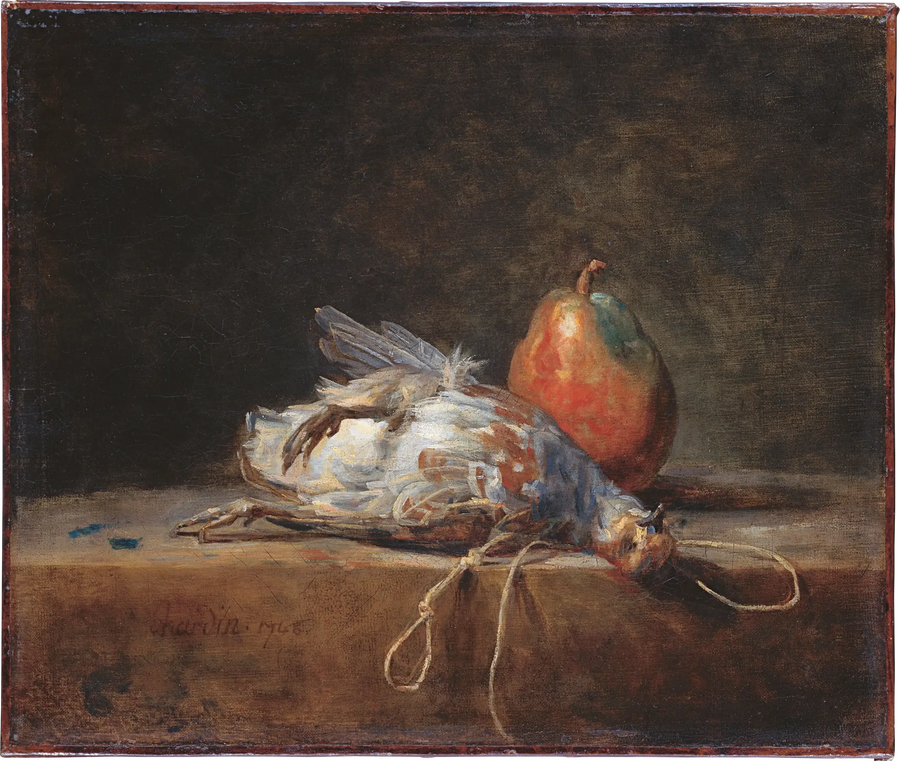 Naturaleza muerta con perdiz y pera - Jean Simeón Chardin