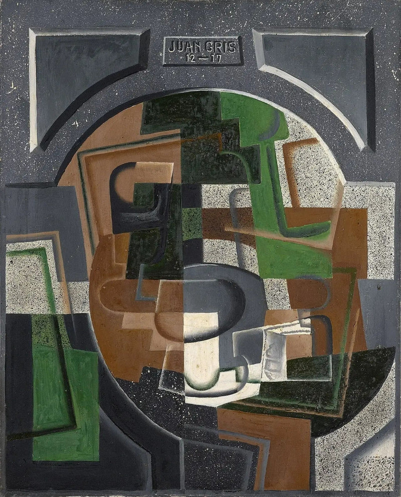 Naturaleza muerta con placa - Juan Gris