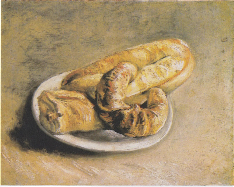 Naturaleza muerta, plato con pan - Vincent van Gogh