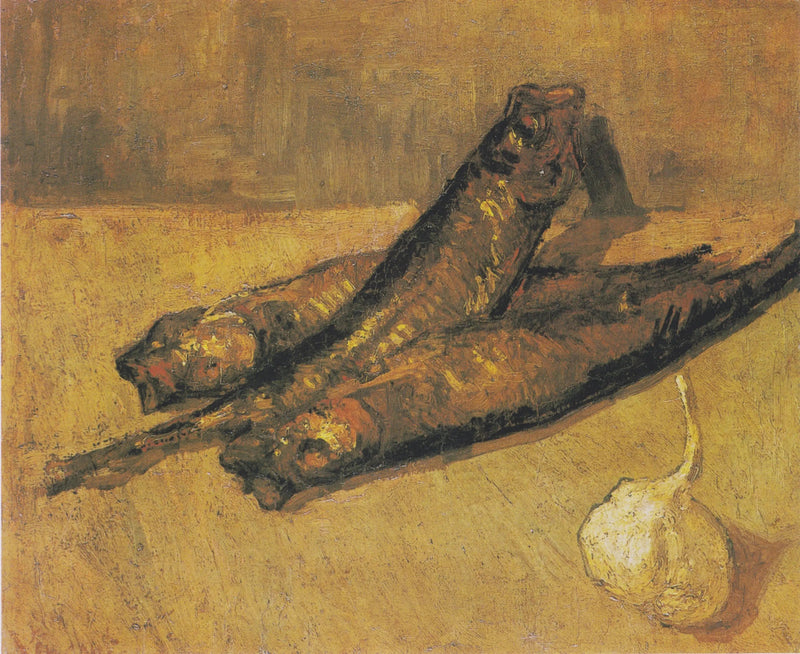 Naturaleza muerta con bucle y ajo-cebolla - Vincent van Gogh