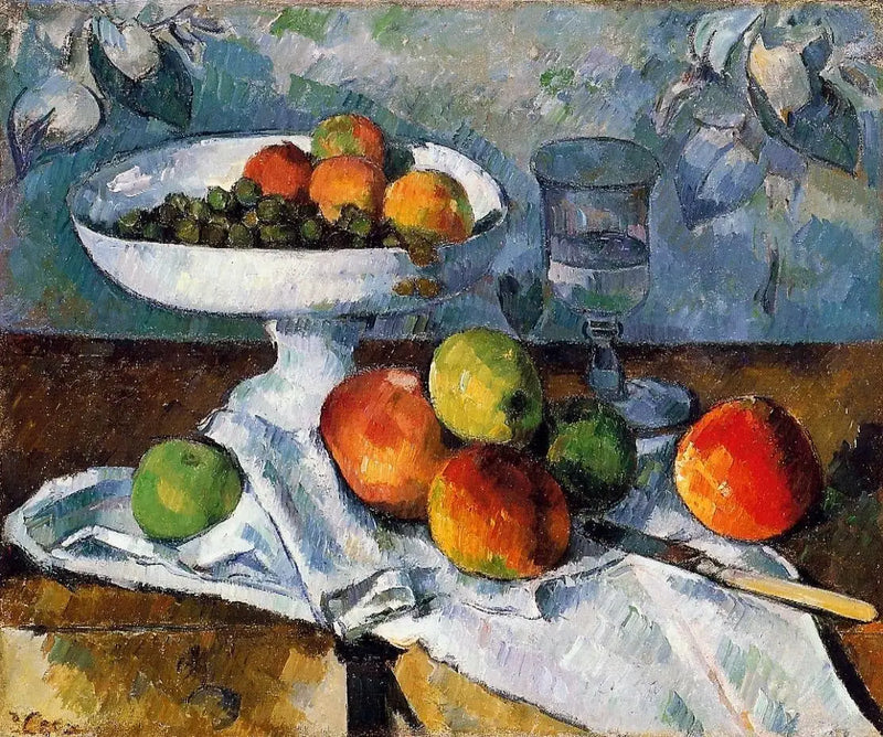 Bodegón con frutero - Paul Cézanne