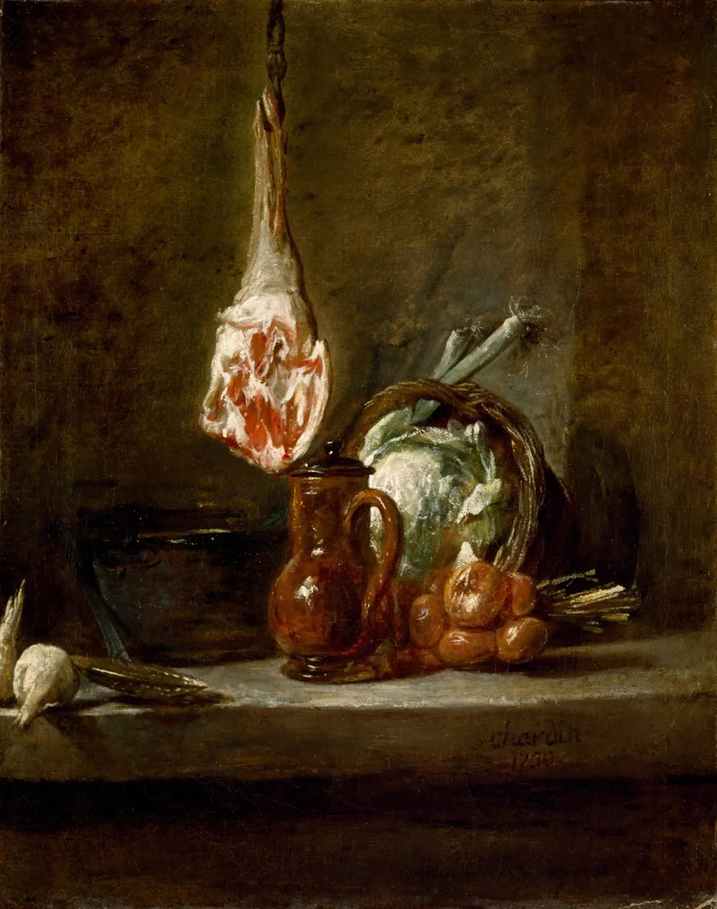 Naturaleza muerta con pierna de cordero - Jean Simeón Chardin