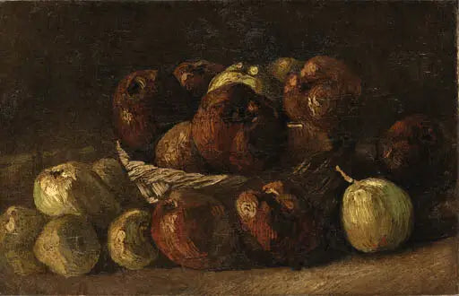 Naturaleza muerta con cesta de manzanas - Vincent van Gogh