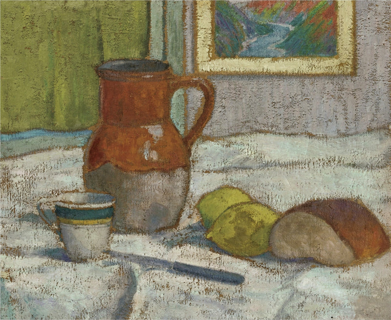 Naturaleza muerta con jarra y taza - Émile Bernard