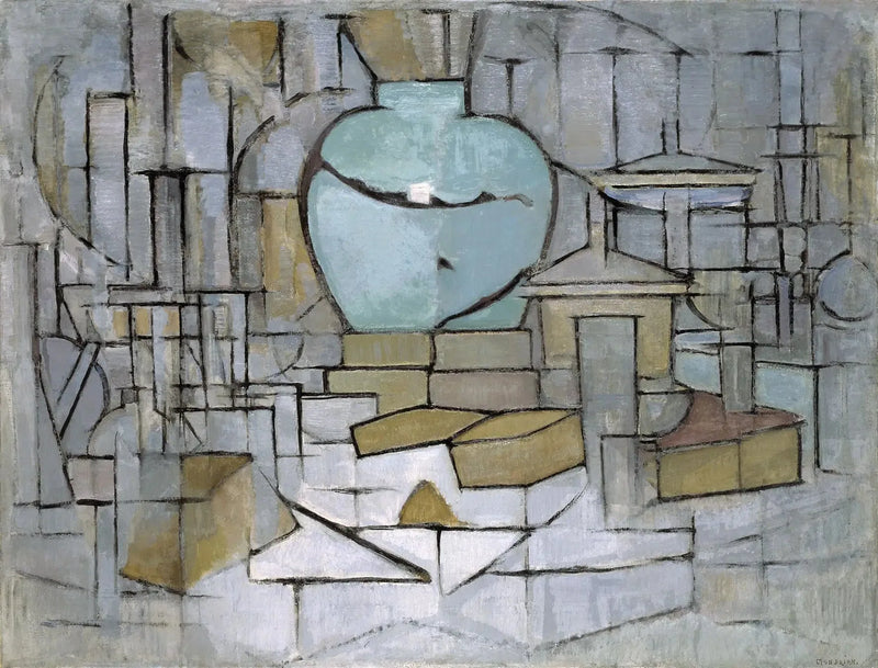 Naturaleza muerta con pote de jengibre II - Piet Mondrian