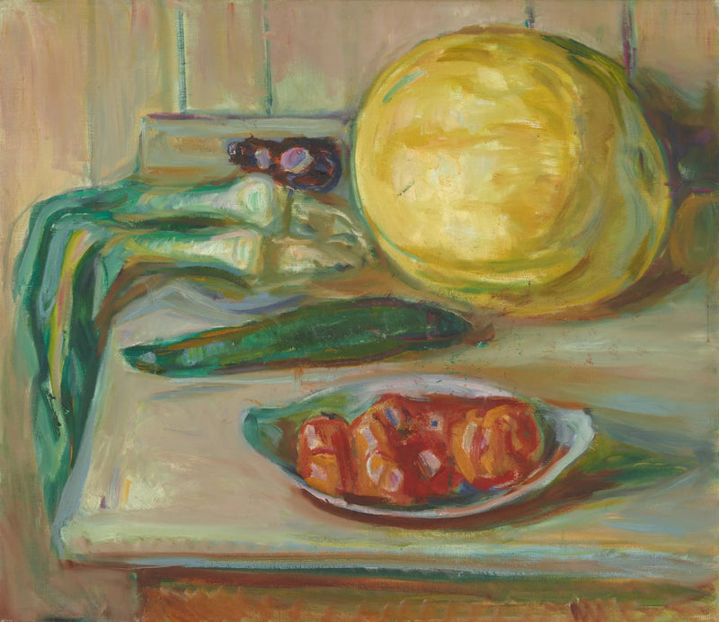 Naturaleza muerta con calabaza y otras verduras - Edvard Munch