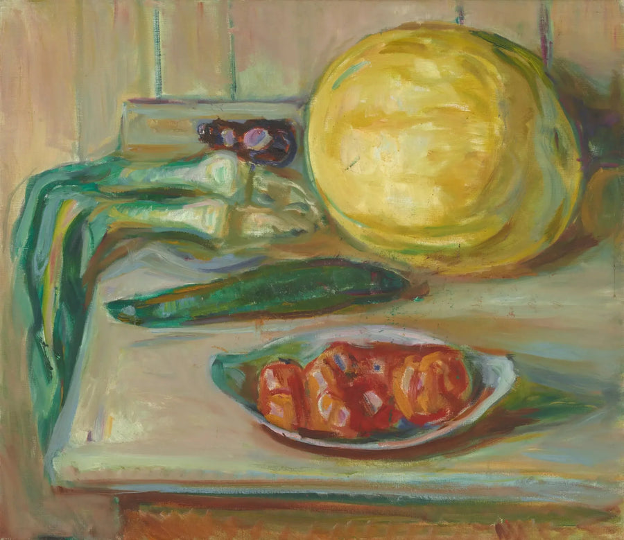 Naturaleza muerta con calabaza y otras verduras - Edvard Munch