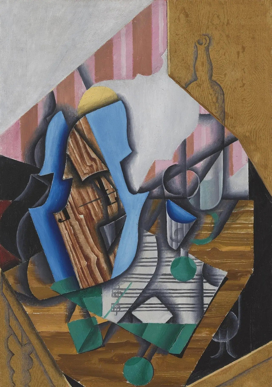 Naturaleza muerta con violín y partitura - Juan Gris