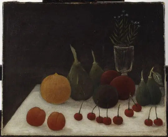 Naturaleza muerta con cerezas - Henri Rousseau