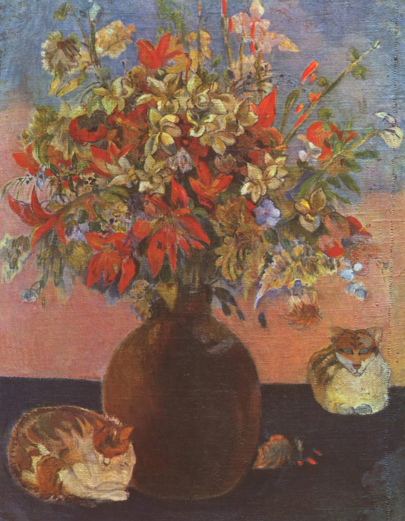 Naturaleza muerta con gatos - Paul Gauguin