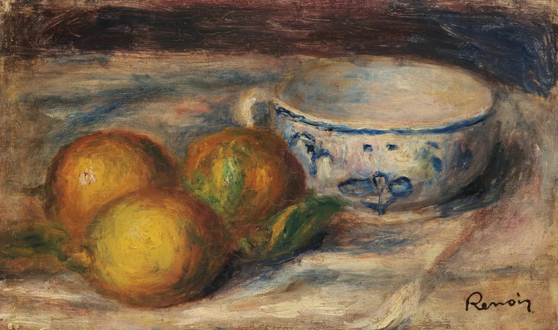 Naturaleza muerta con limones y taza - Pierre-Auguste Renoir