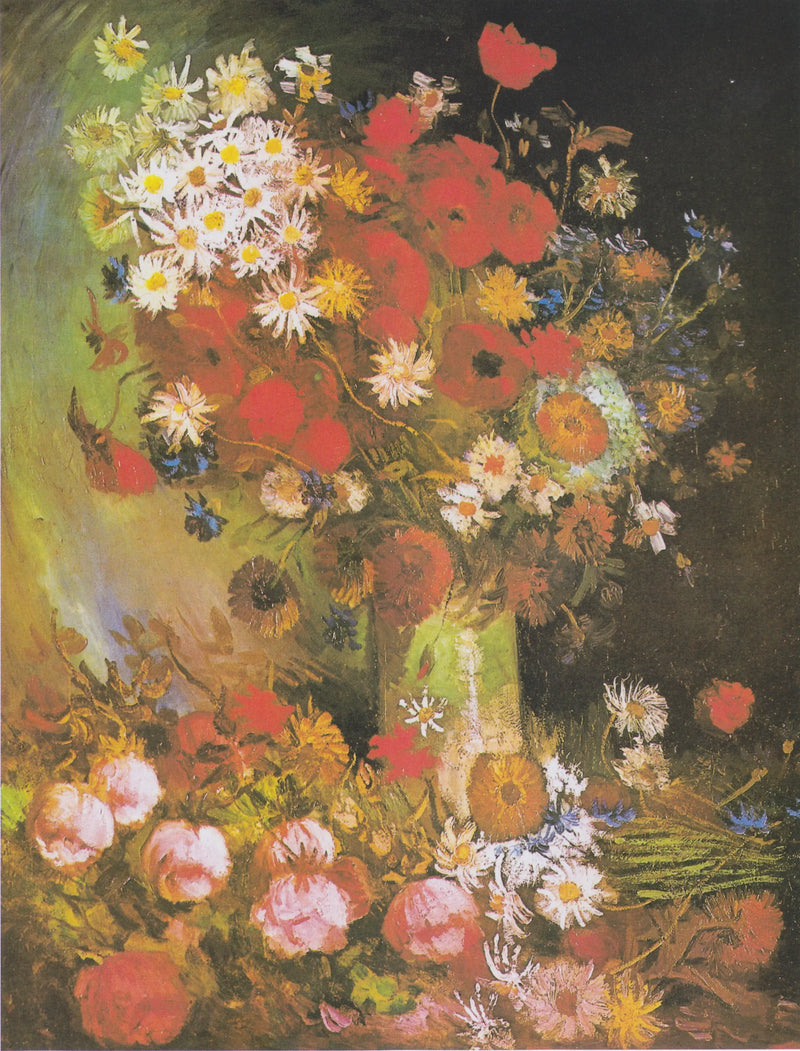 Bodegón con flores de pradera y rosas - Vincent van Gogh