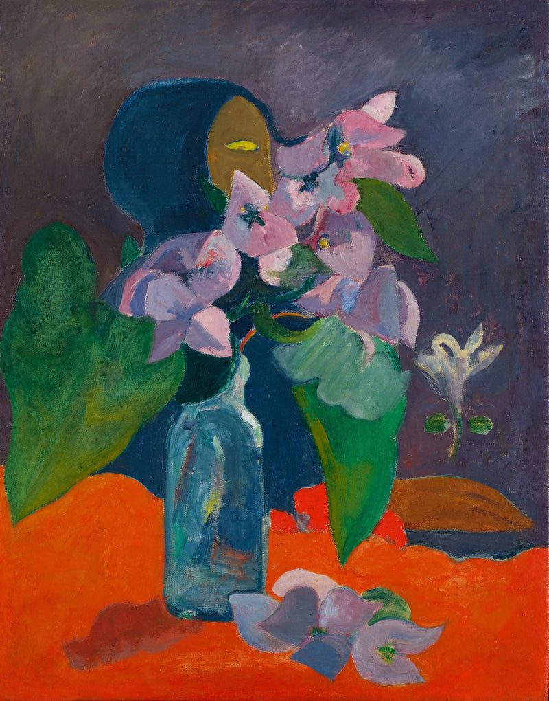 Bodegón con flores y un ídolo - Paul Gauguin
