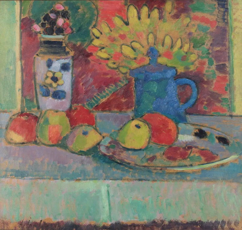 Naturaleza muerta con flores y frutas - Alexej von Jawlensky
