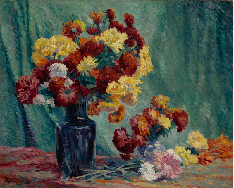 Naturaleza muerta con flores - Maximilien Luce