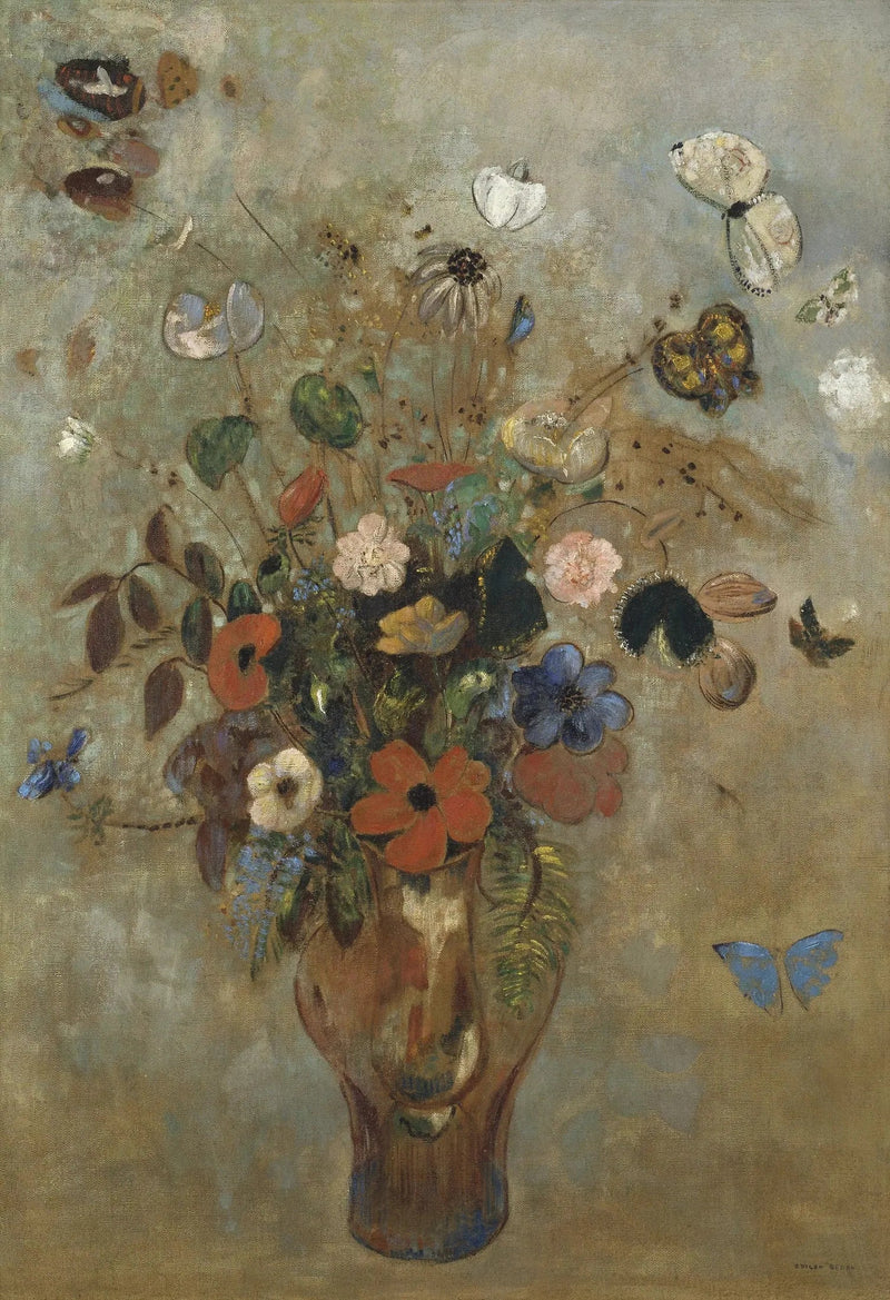Naturaleza muerta con flores - Odilon Redon