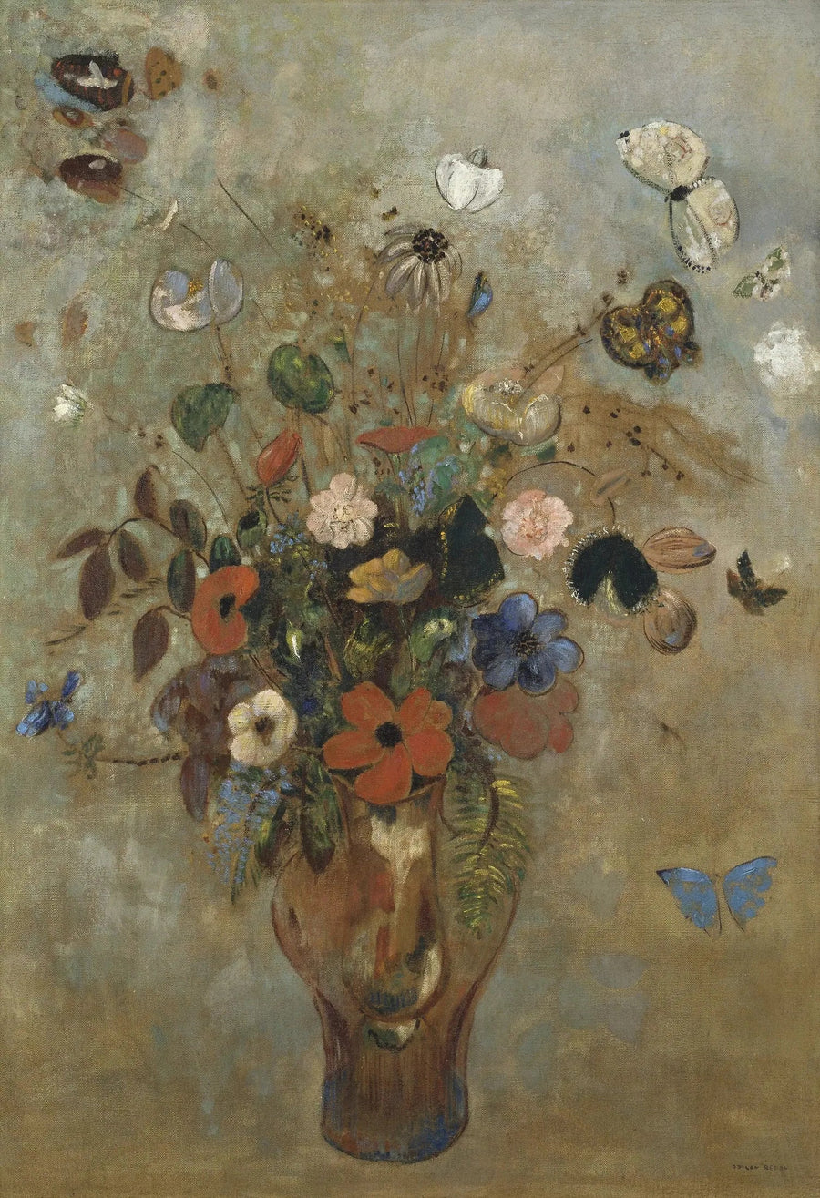 Naturaleza muerta con flores - Odilon Redon