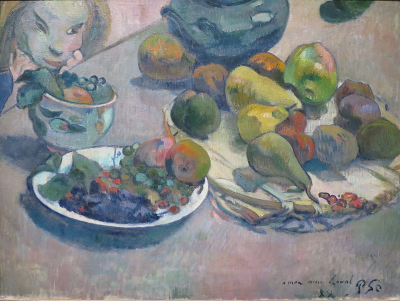 Naturaleza muerta con frutas (dedicada a Laval) - Paul Gauguin
