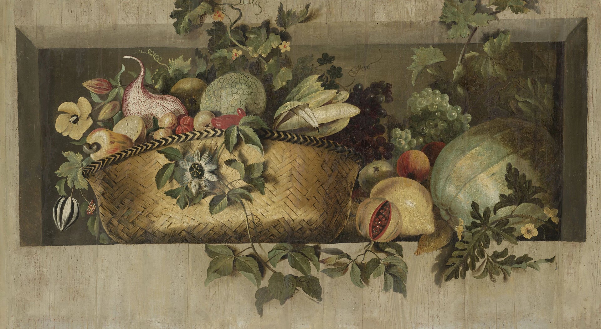 Nature morte aux fruits et guirlandes de fleurs - Jacob van Campen
