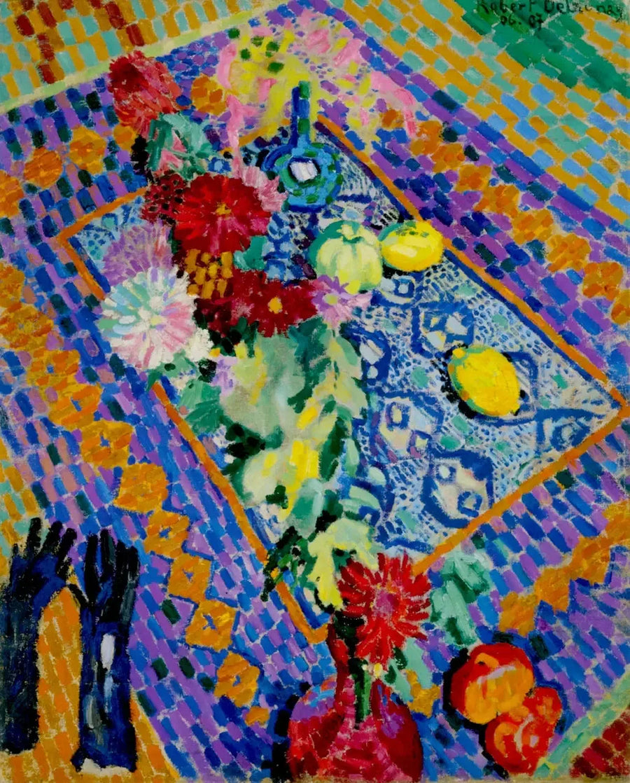 Naturaleza muerta con guantes - Robert Delaunay
