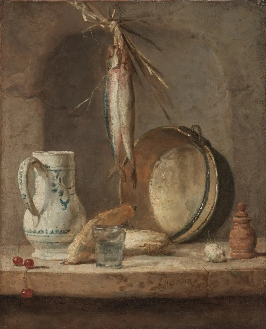 Naturaleza muerta con arenques - Jean Simeón Chardin
