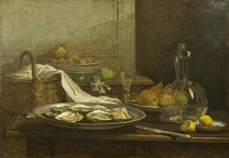 Naturaleza muerta con ostras - Eugène Boudin