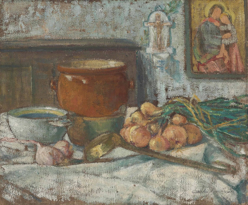 Naturaleza muerta con cebollas - Émile Bernard