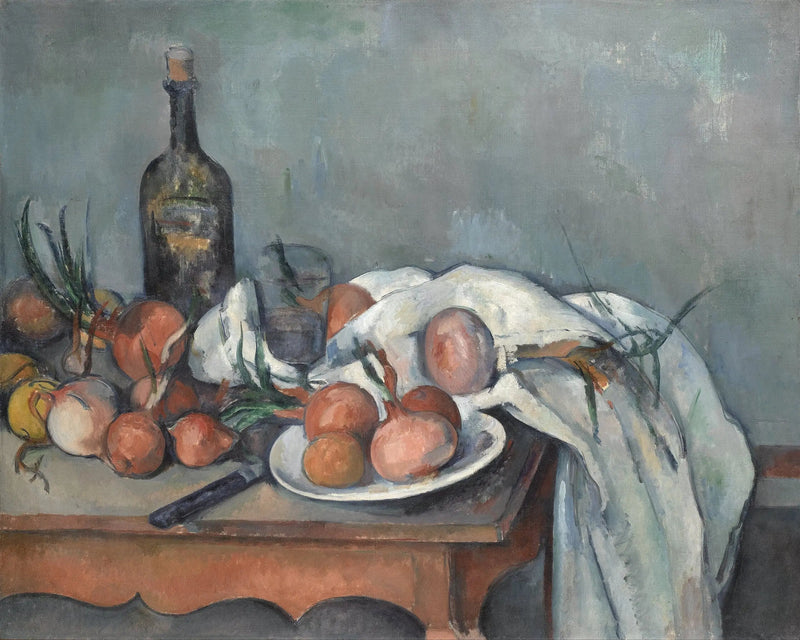 Bodegón con cebollas - Paul Cézanne