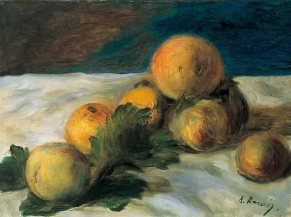 Naturaleza muerta con duraznos - Pierre-Auguste Renoir