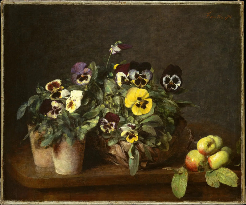 Naturaleza muerta con pensamientos - Henri Fantin-Latour
