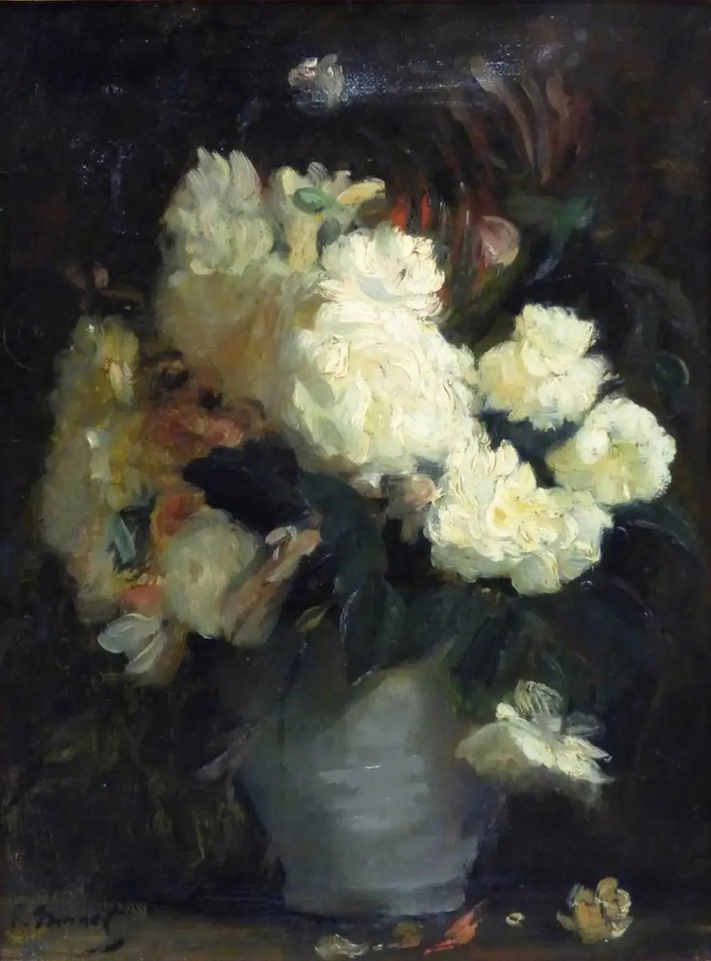 Bodegón con peonías blancas y otras flores - Édouard Manet