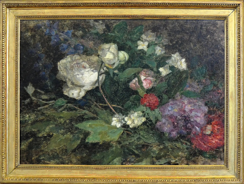 Bodegón con peonías y seringa - Eugène Boudin