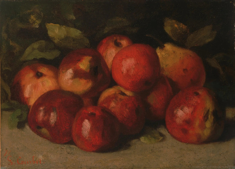 Naturaleza muerta con manzanas y pera - Gustave Courbet