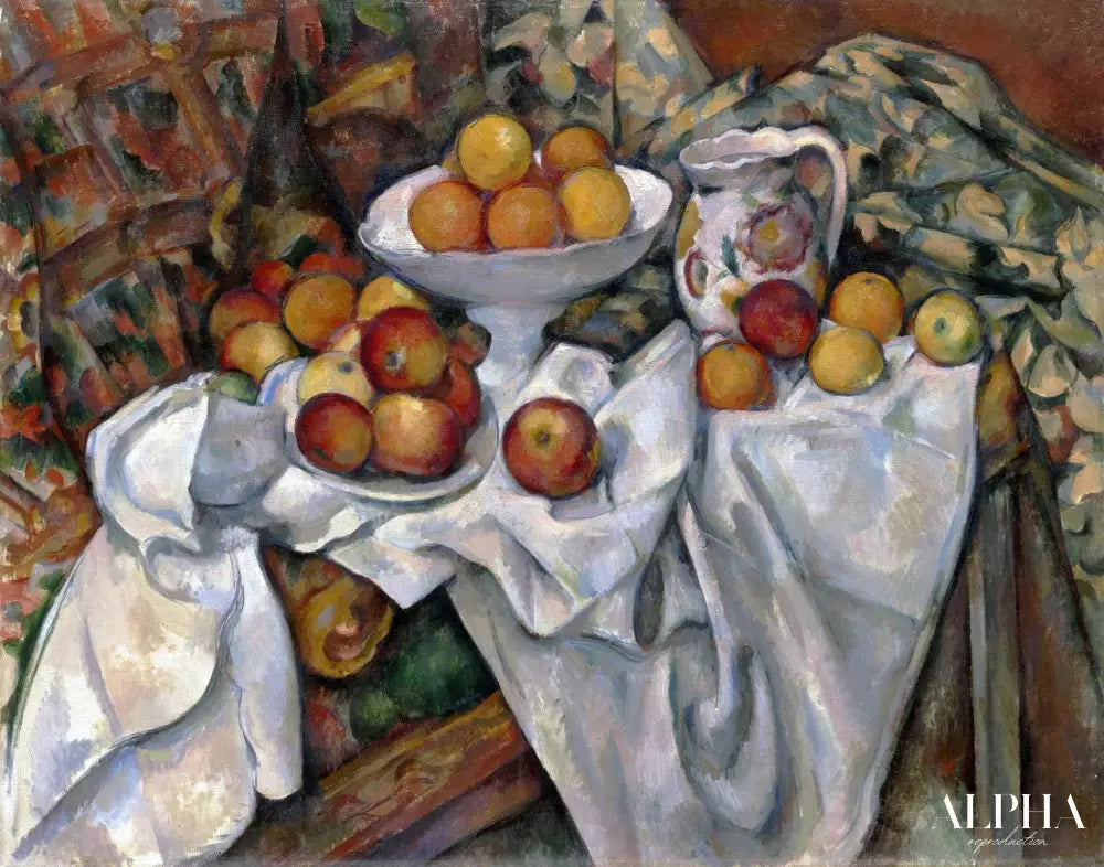 Nature morte aux pommes et aux oranges - Paul Cézanne - Reproductions de tableaux et peintures haut de gamme