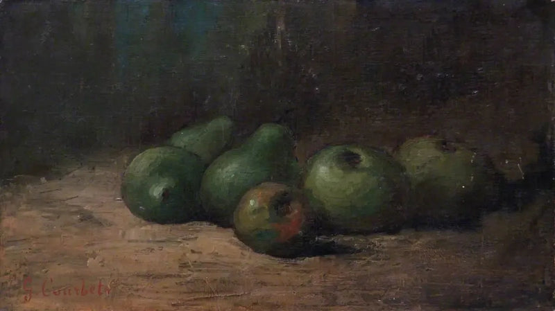 Naturaleza muerta con manzanas y peras - Gustave Courbet