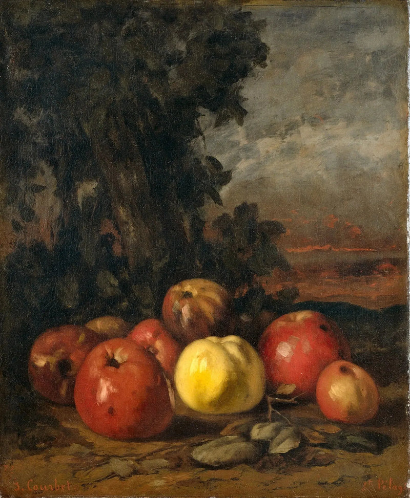 Naturaleza muerta con manzanas - Gustave Courbet
