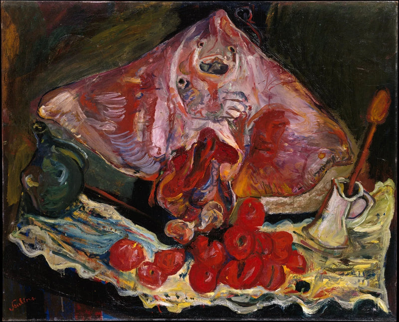 Naturaleza muerta con rayas - Chaim Soutine