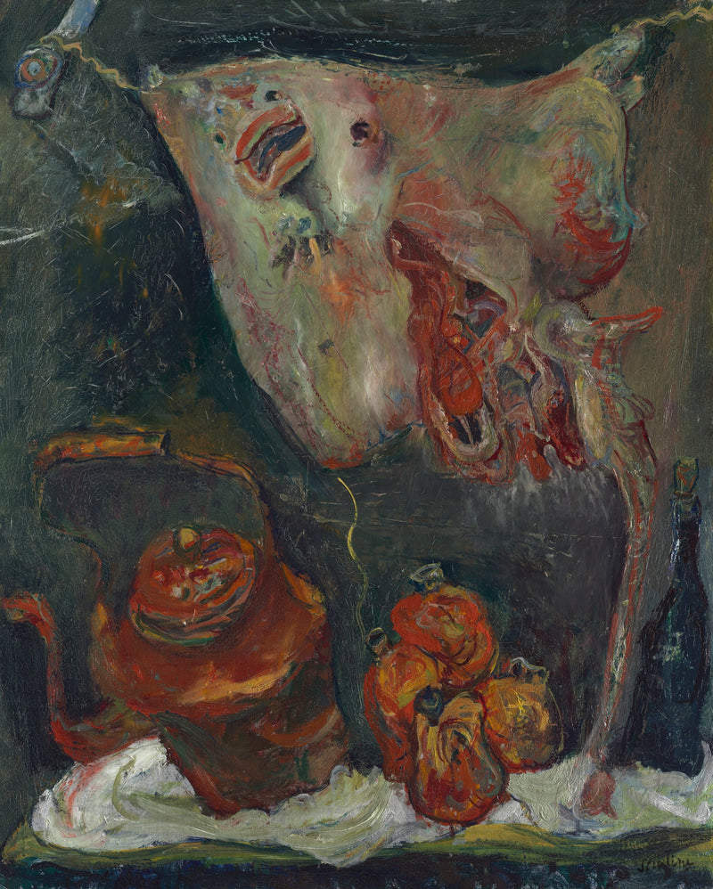 Naturaleza muerta con rayas - Chaim Soutine