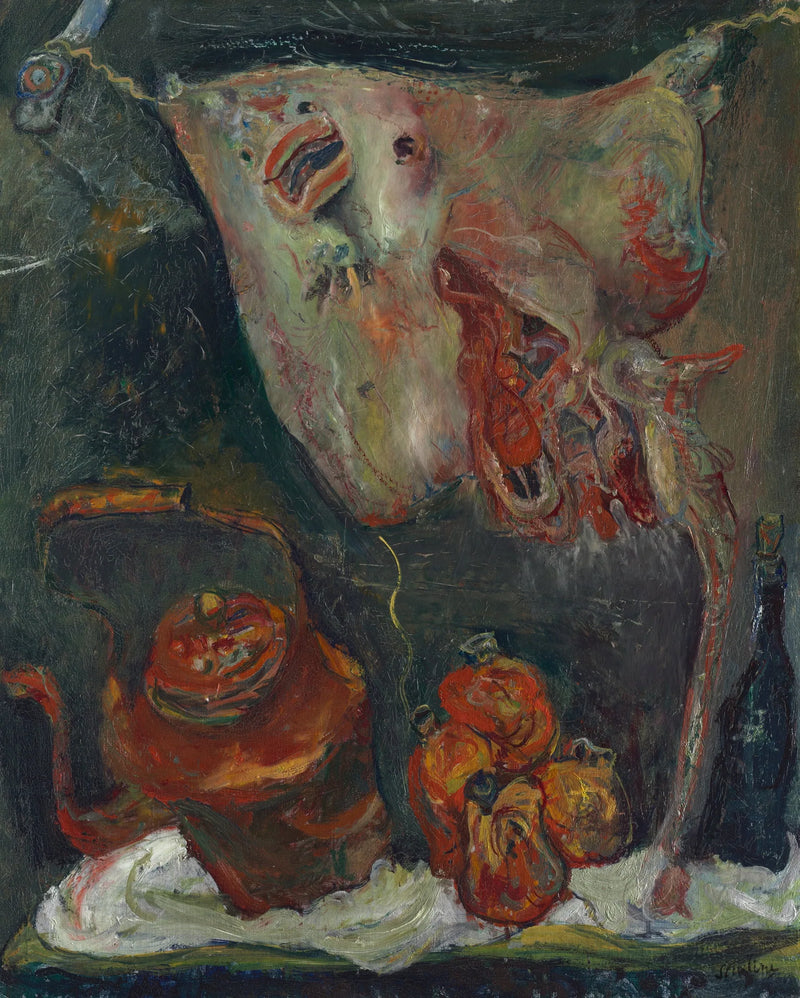 Naturaleza muerta con rayas - Chaim Soutine