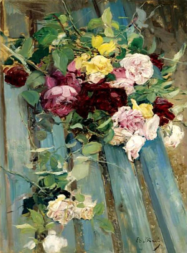 Naturaleza muerta con rosas - Giovanni Boldini
