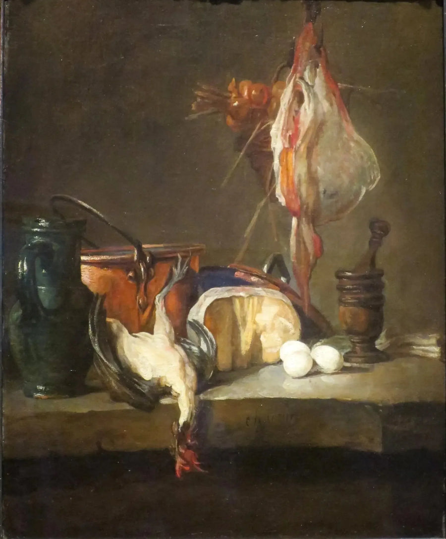 Naturaleza muerta con aves de corral - Jean Simeón Chardin